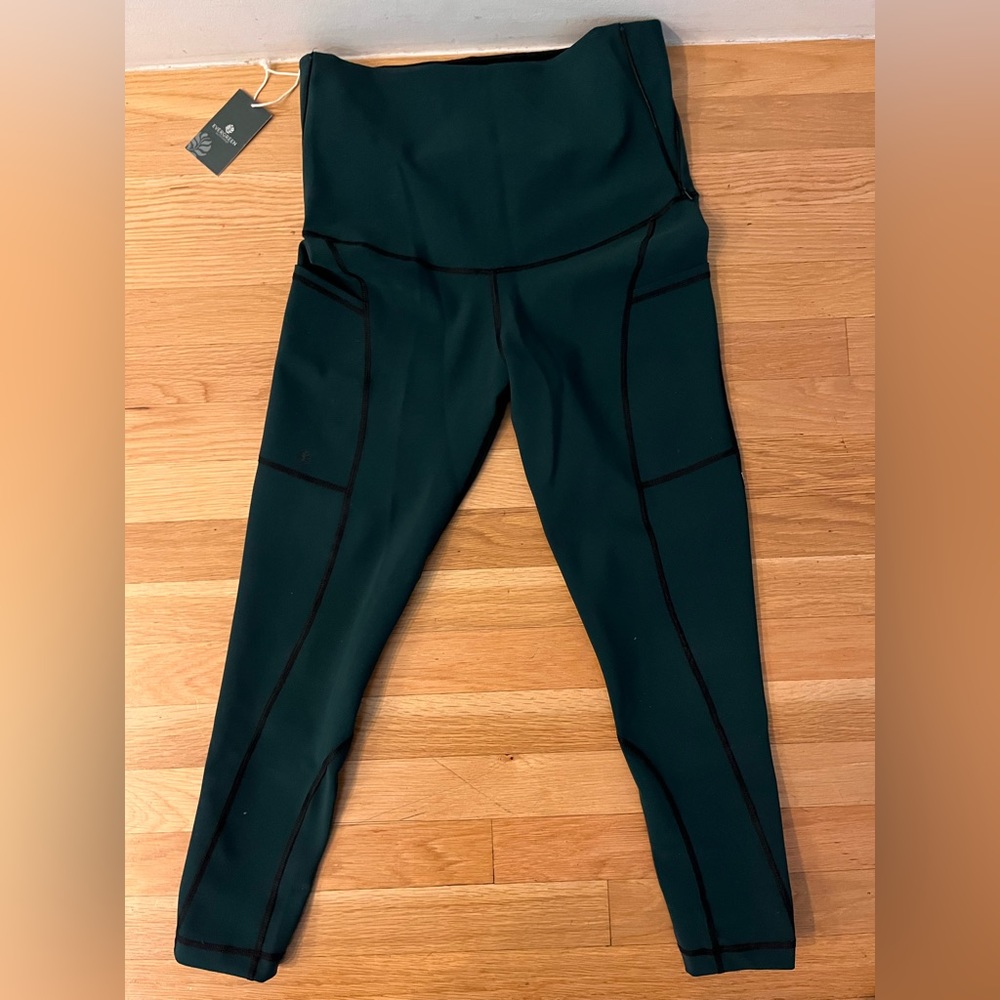 Evergreen Activewear size small maternity 7/8 leggings, dark green